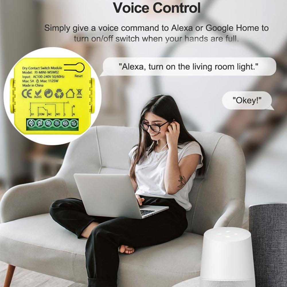 Модуль WiFi-переключателя Smart Life 5A DC12V 24V Модуль умного переключателя Удаленное управление через приложение WiFi-модуль Переключатель Поддерживает Alexa Google Home China Mainland