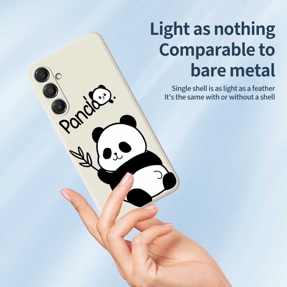 For Samsung Galaxy A16 5G/4G Case Panda Pattern Printing Straight Edge TPU Phone Back Cover