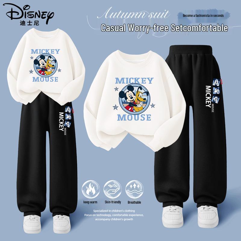 Disney Kids Autumn Cartoon Casual Sportswear Set
