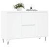 VidaXL Buffet, Armoire Latérale avec Pieds, Meuble de Rangement, Organisateur de Salon Salle de Séjour Intérieur, Blanc Bois 827204