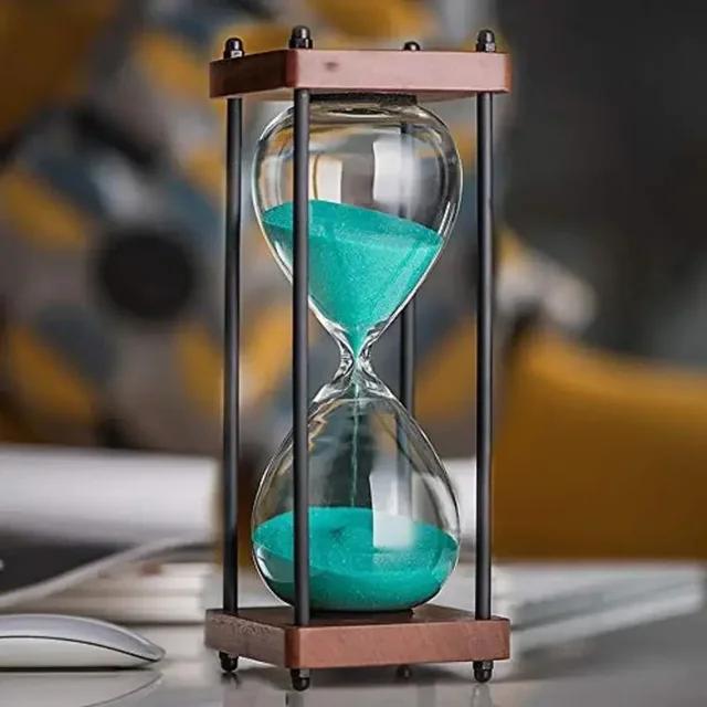 New Large Hourglass Timer 60 Minute, Metal Sand Timer Sandglass Clock,Time Management Tools for Kitchen Home Office Desk Decor