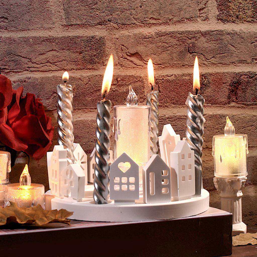Silikonform für Kerzenständer aus Gips, Kerzensockelform, aushöhlen Haus Kerzenhalterform, Ornamente, Wohndekoration