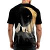 Men's Casual Short Sleeve T-Shirt Lightweight Breathable Crew Neck Top Halloween Print Design Comfortable Fit