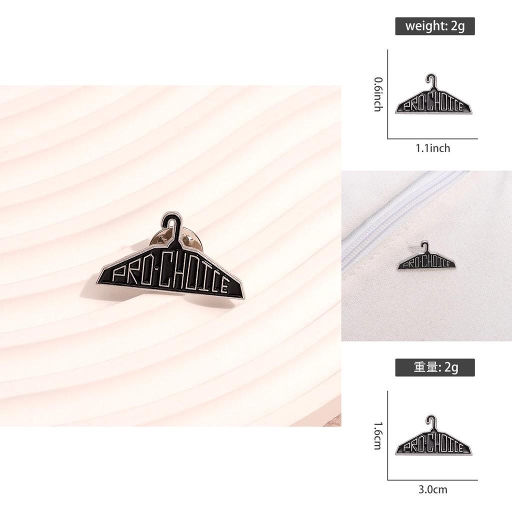 Versatile Black Hanger Shaped Brooch Pin With Cartoon Character Design For Chic Decorative Style