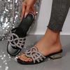 2026 Summer Women Sandals Luxury Bling Rhinestone Sandals Fashion Casual Outdoor Shoes Party Elegant Sexy High Heels Shoes Women