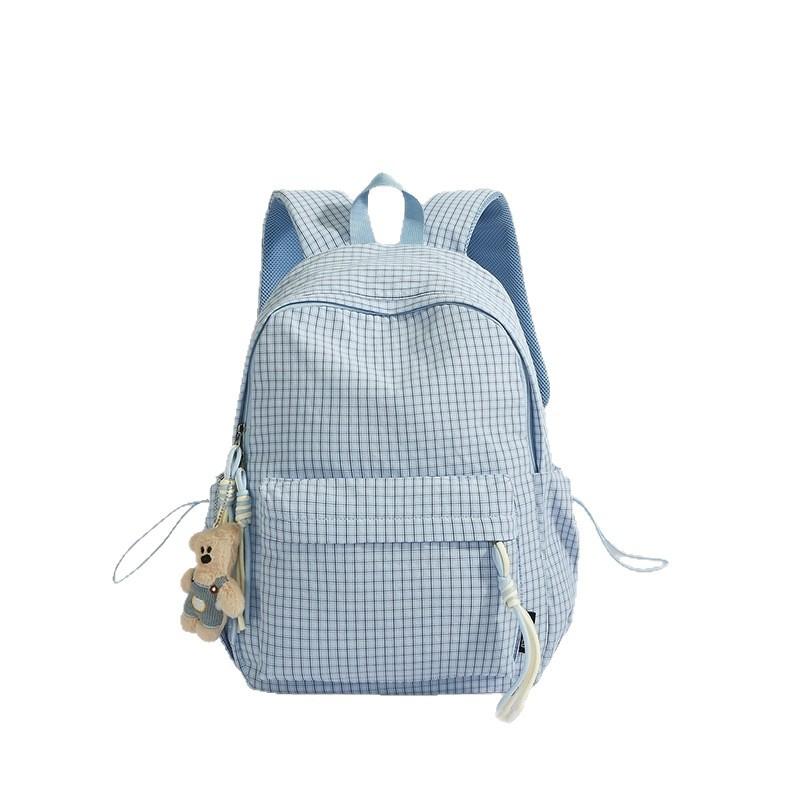 Schoolbag School Bag Junior High School Girl High School Student Niche Plaid Backpack Women 1011 New College Student Computer Bag Backpack