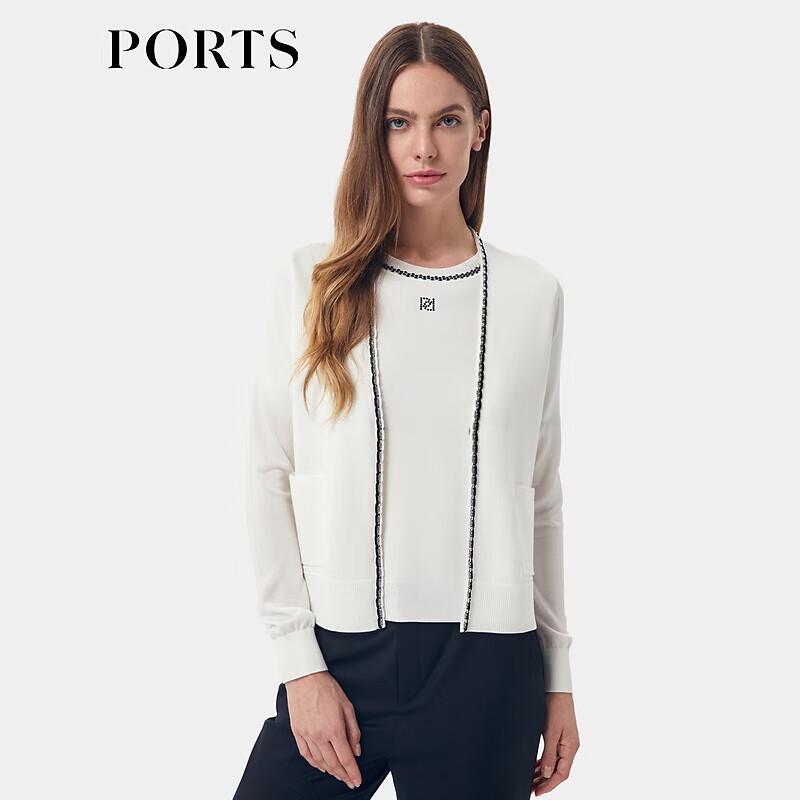 

PORTS Women s Floral V-Neck Knit Top L