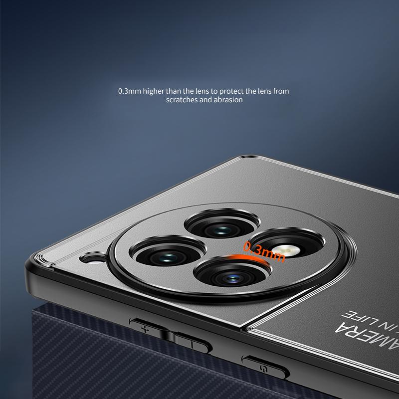 For OnePlus Ace 3 5G/12R 5G Phone Case TPU+Aluminium Alloy Heat Dissipation Back Shell