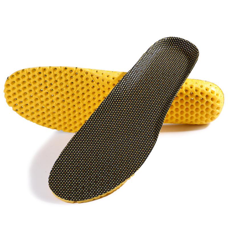 Unisex High-Elastic Breathable Sports Insoles: Sweat-Absorbing, Deodorizing, Thickened Shock Absorption for Military Training & Basketball
