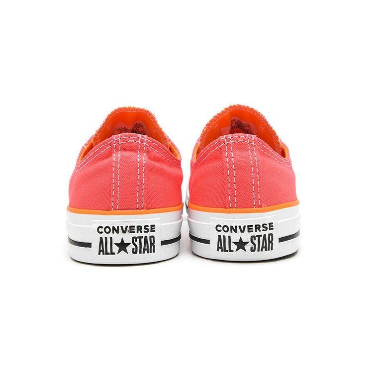 Converse Chuck Taylor All Star Ctas Ox Comode Antiscivolo Resistenti Leggere Basse Scarpe da Skate Sneaker Donna Rosa Arancio 564347C