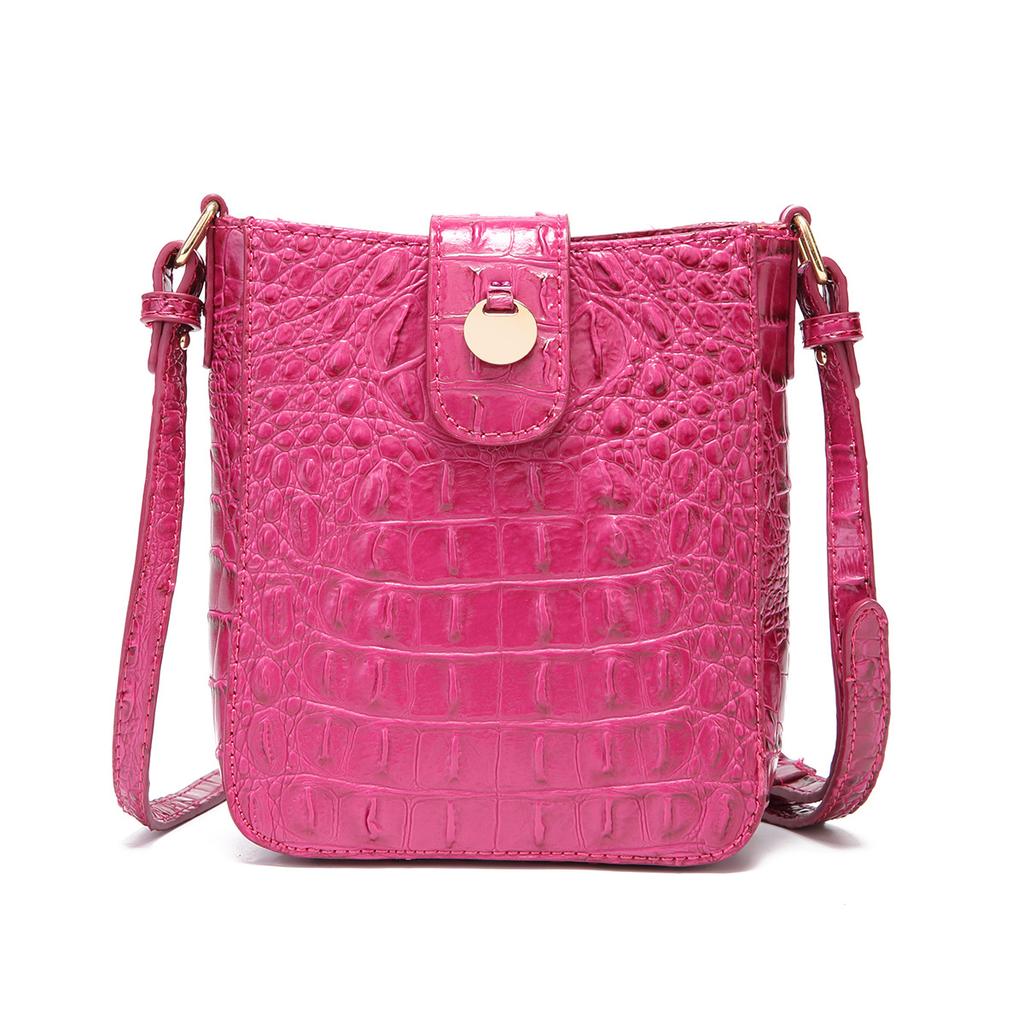 Nová Evropská a Americká Retro Crossbody Kabelka na Mobilní Telefon Peněženka Brahmin Vzor Krokodýla