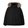 JACK&JONES Men's Water-Repellent Detachable Fur Hooded Down Jacket