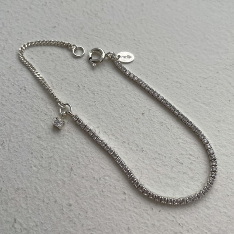 

Melliv Silver Cubic Mix Chain Bracelet_mvb10 About 18cm
