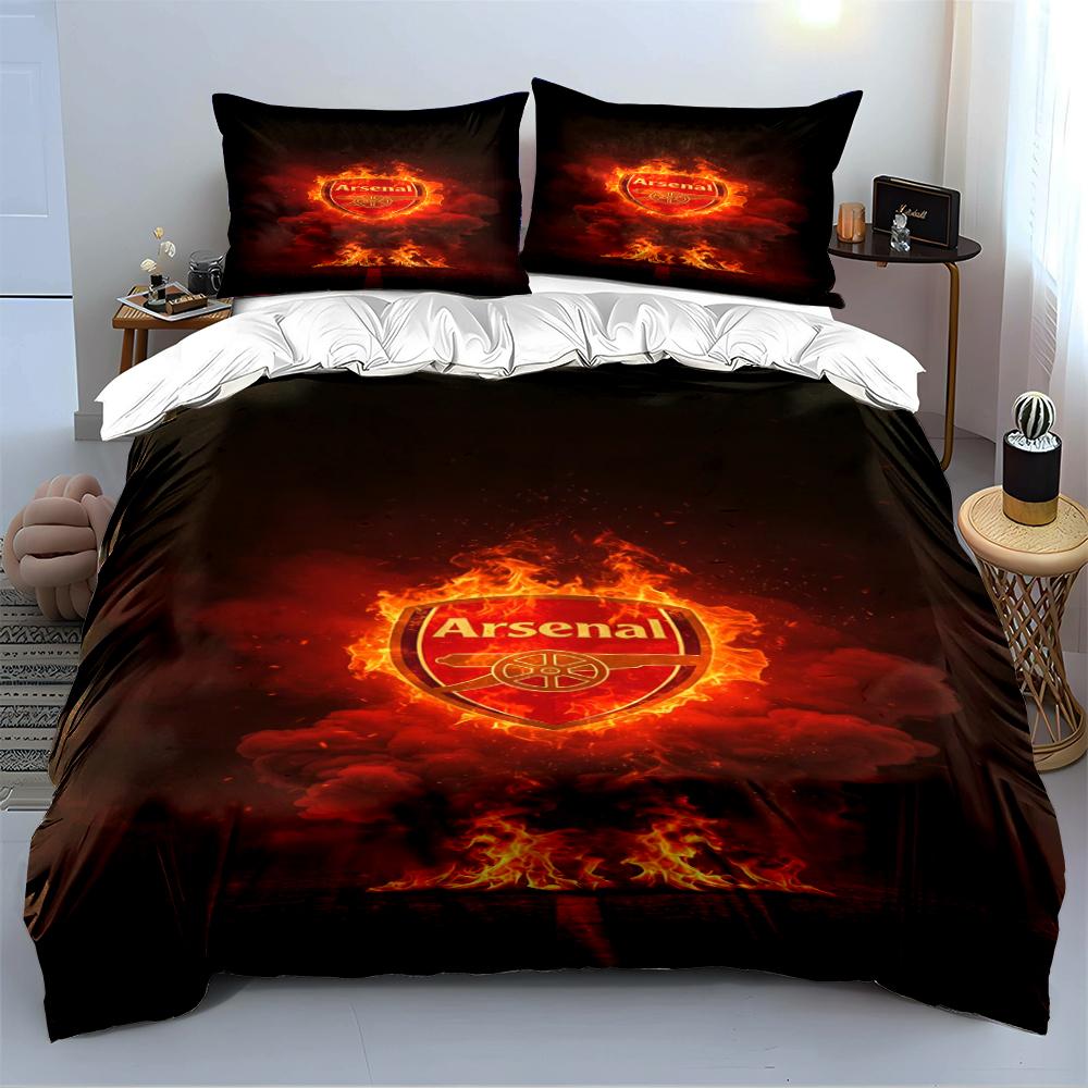 Fiery Arsenal Logo Bedding Set Bedding set (1 duvet cover, 2 pillowcases, duvet not included)