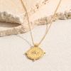 MamacitaSlay 316L Stainless Steel Vintage Sun Pendant Necklace 18K Gold Plated Waterproof Jewelry For Women Trend Necklace