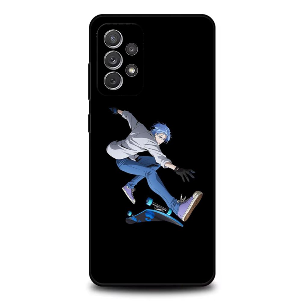 1PC Anime SK8 The Infinity Phone Case For Samsung S25,S24,S21,S22,S23,S30,Ultra,S20,Plus,Fe,Lite,Note,10,9,5G Black Cover