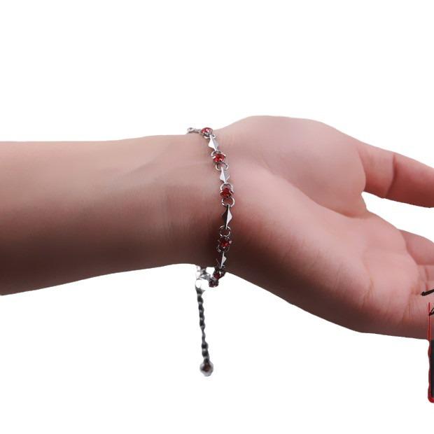 Adjustable Korean Diamond Alloy Silver Bracelet for Women - No Fading, Elegant Design