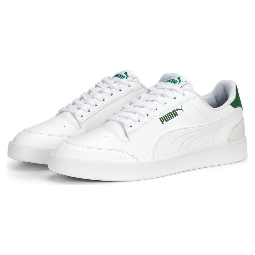 Puma Shuffle Shock Absorbing Durable Low Top Skate Shoes Unisex Sneakers White Green 309668-25