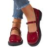 Fashion Plus Size 42 Women Leather Shoes Round Toe Mary Janes Shoes Black Girls Student School Shoes Low Heels Lolita Oxford
