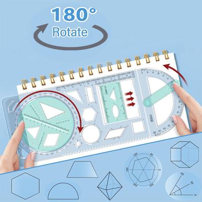 Supplies Creative Stationery Students Geometric Drawing Ruler Learning Measuring Tool Protractor
