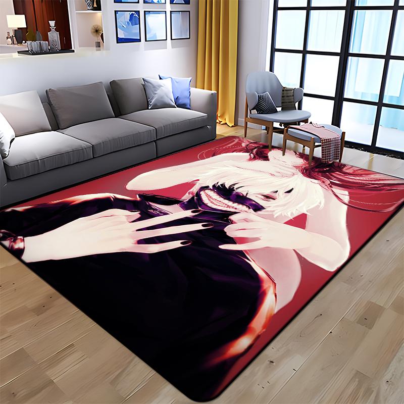 Anime Tokyo Ghoul Kunst Gedruckt Teppich für Wohnzimmer Große Fläche Teppich Weiche Matte E-sports Stuhl Teppiche Alfombra Geschenke Dropshopping