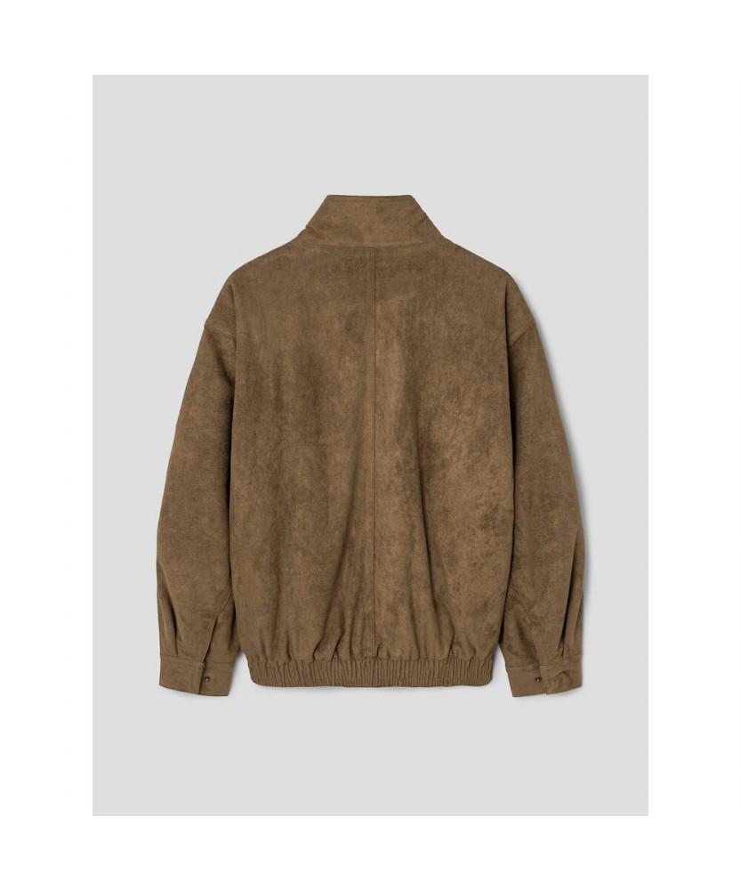 8seconds High-Neck Suede Blouson Yellowish Brown