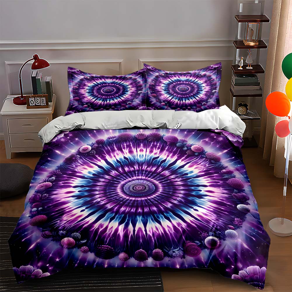 

Vibrant mandala burst Bedding Duvet cover sets Duvet covers Pillowcases gifts (1 * Duvet Cover 2 * Pillowcases, without duvet insert) 135x200cm