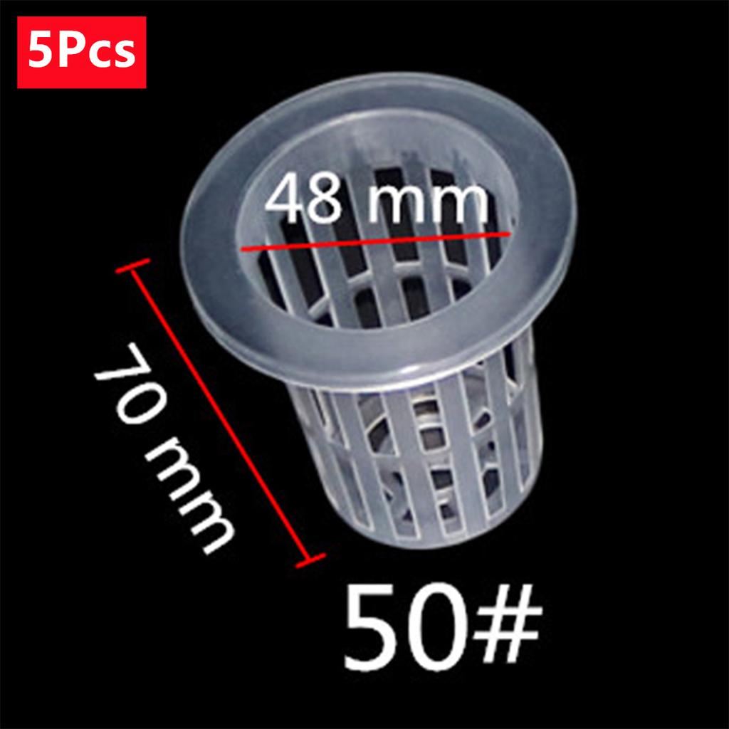 Transparent Planting Net Cup Hydroponic Colonization Mesh Pot Flower Vegetable Nursery Basket Soilless Growing Basket 5/50Pcs