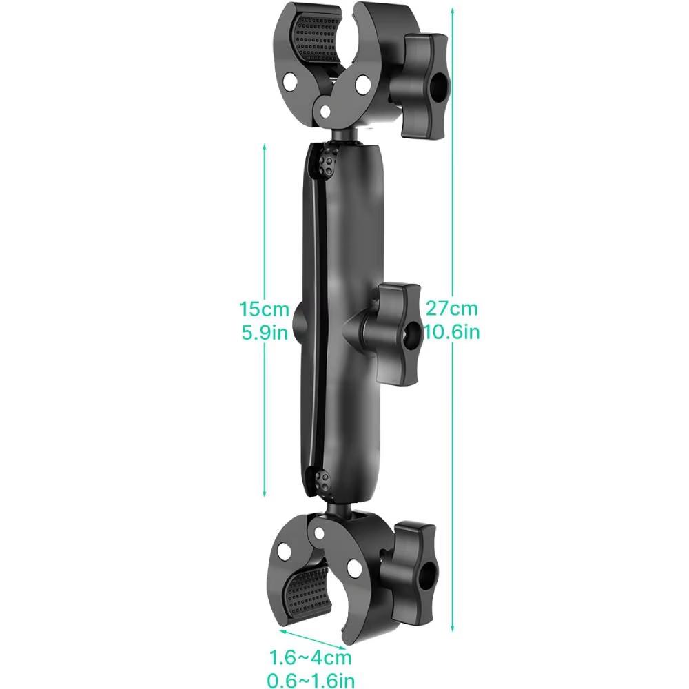 Double Clip Crab Clamp Handlebar Mount for GoPro Insta360 One X2 X3 Sports Camera Accessory Motorcycle Bicycle Compatible