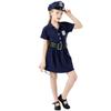 Halloween Costume Child Cosplay Girl Police Uniform Slim Fit Dress