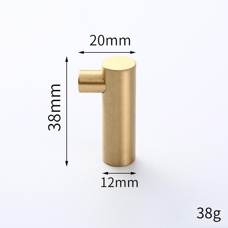 Brass Hook Brushed Robe Decoration Hook Wall Hanging Bathroom Kitchen Accessories Brass Clothes Rack Door Hooks Wholesale