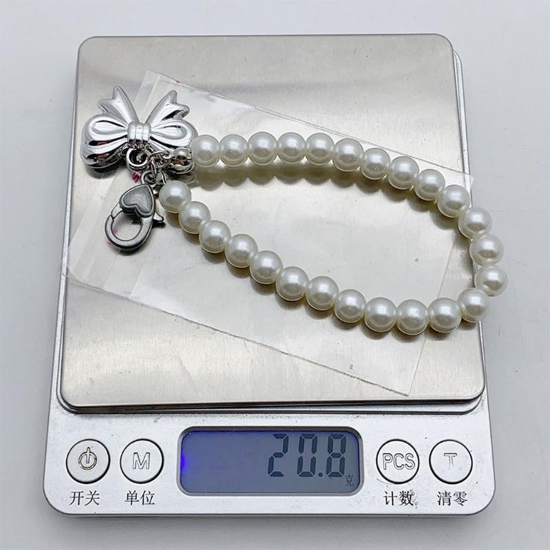 Delicate Hangings Pendant Decoration Fashionable Keychain Pendant Pearls Rings Phone Accessory Chic Purse Hangings