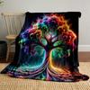 Colorful Trippy Tree Blanket bedroom Blanket for Livingroom Couch lunch break Soft throw for Friend's festival Gift