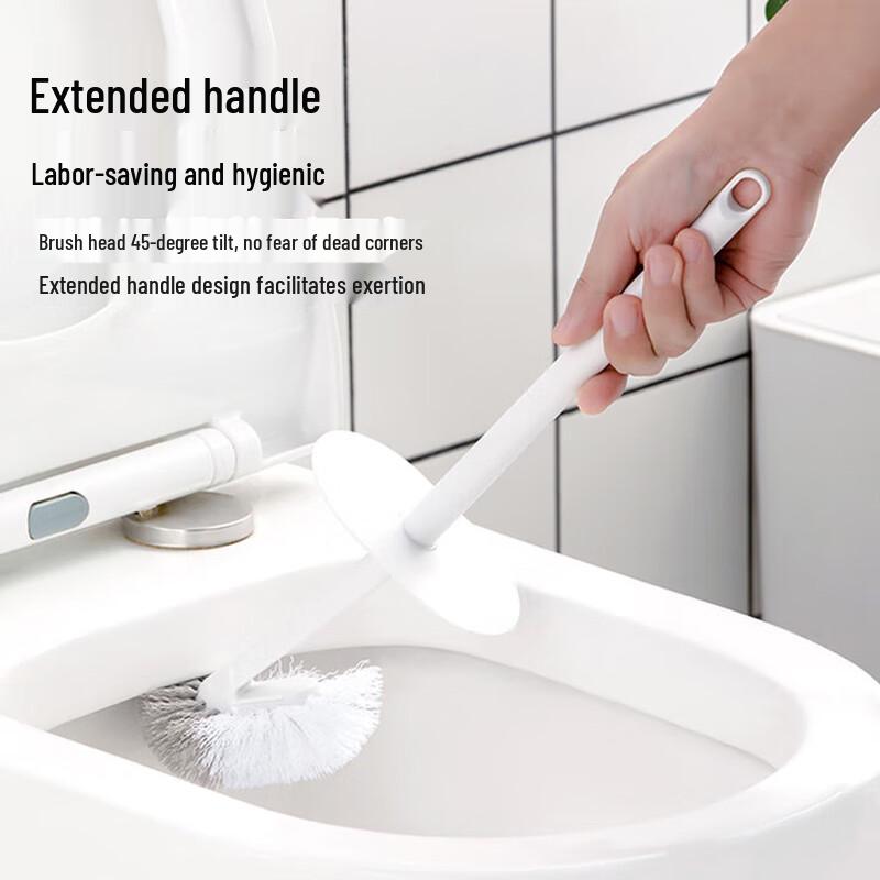 CHAHUA Long Handle Hard Bristle Toilet Brush