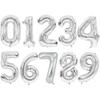 Number Balloons 16 Inch 0-9 Number Mylar Foil Balloons 10 Pcs Custom Digital Balloons For Birthday Party Engagement Graduations Anniversary Baby S