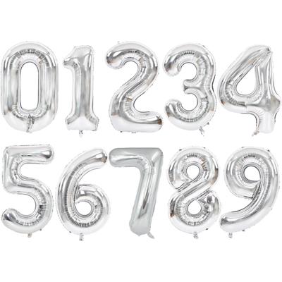 Number Balloons 16 Inch 0-9 Number Mylar Foil Balloons 10 Pcs Custom Digital Balloons For Birthday Party Engagement Graduations Anniversary Baby S