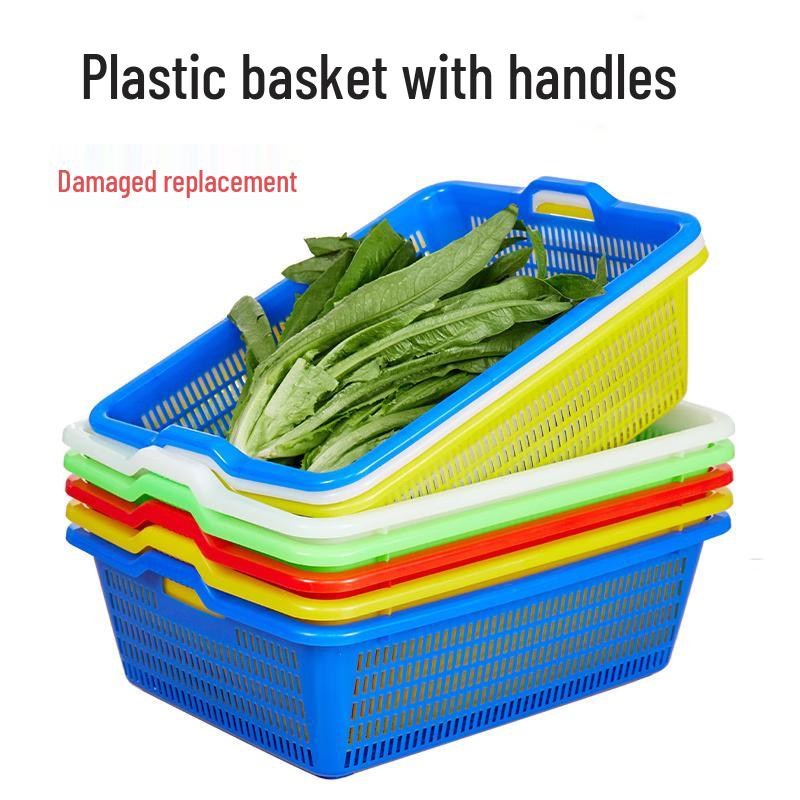 Heavy-Duty Rectangular Plastic Storage Basket