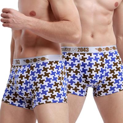 The New Men's Cotton Printing Boxer Briefs Tide Men Breathable Four Corner Short Underwear Head