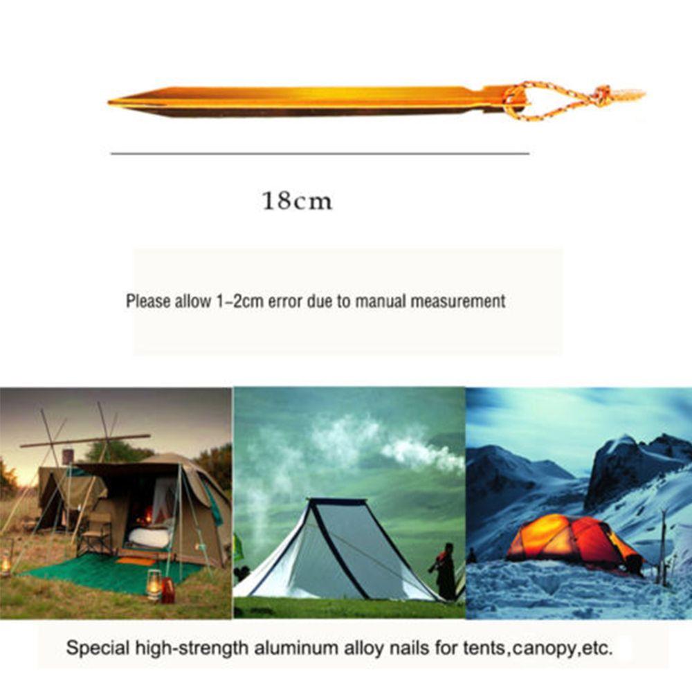 5/10pcs 18cm Portable Red Aluminium Alloy Camping Hiking Tent Peg Stakes Stake Nail Triangular