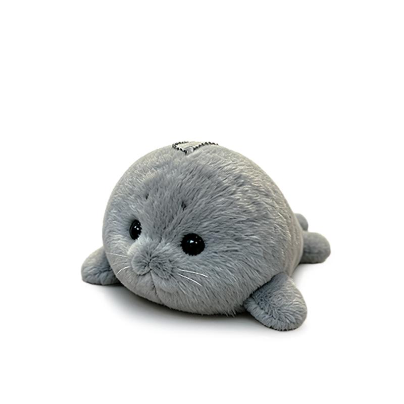1/2pc Soft Cute Seal Plush Toy Keychain White Seal Plushies Animal Pendant Stuffed Doll Keyring Car Key Accessories Car Ornament