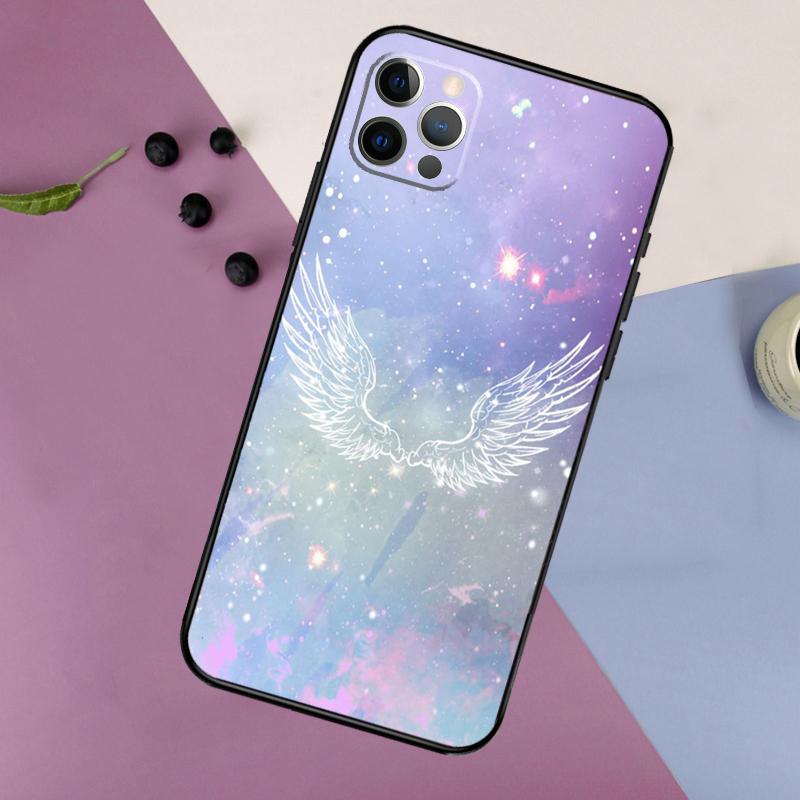 Fantasy Angel Girl Wings Phone Case For iPhone 16 15 14 13 11 12 17 Pro Max mini 15 16 Plus 16e 17 Air Bumper Cover