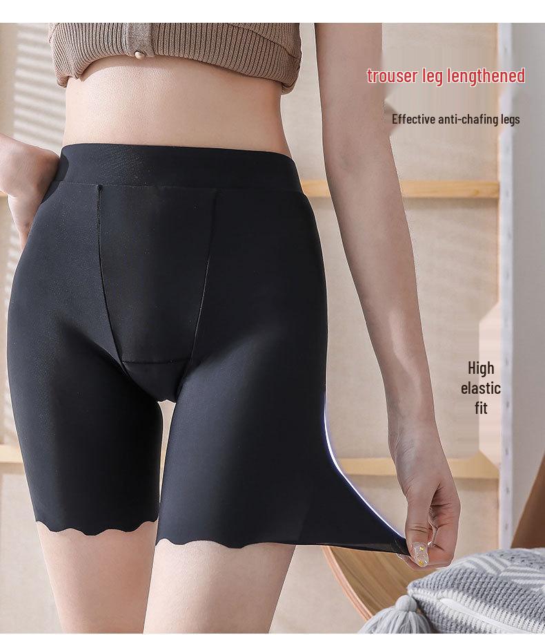 Plus Size Women's Summer Ice Silk Anti-Exposure Safety Shorts