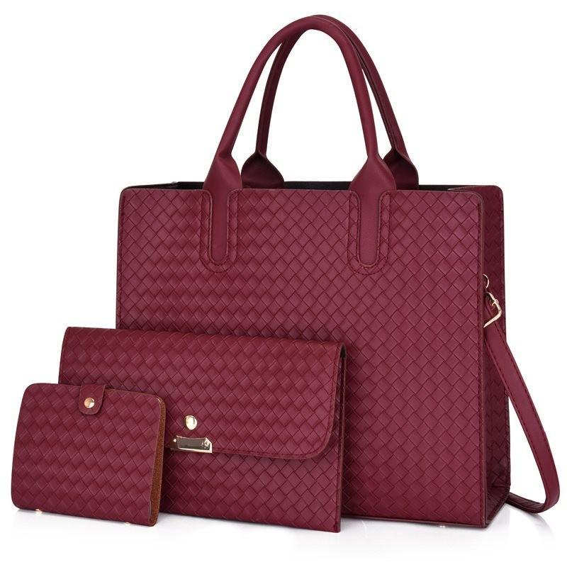 

Stylish 2023 Vintage European Inspired Woven Handbag For Women In Burgundy Black Pink Light Brown And Cream Colors Burgundy
