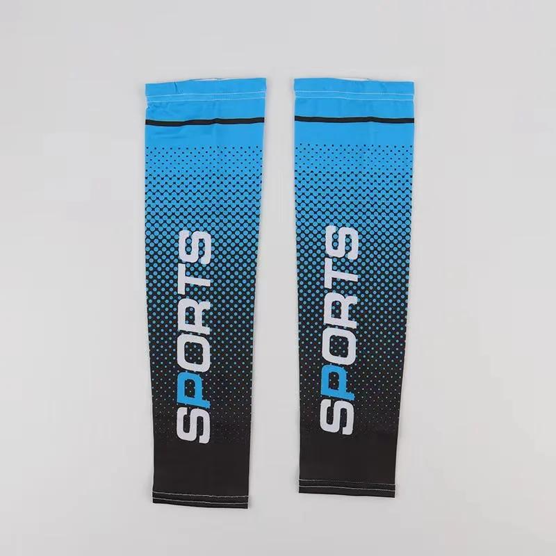 Latest Ice Silk Sleeve Sunscreen Cuff UV Sun Protection Arm Sleeves Anti-Slip Men and Women Long Gloves Outdoor Activity Cool Sport Biking