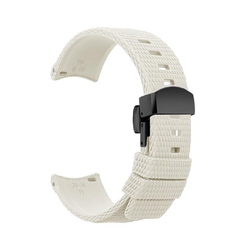 Curved arc-shaped fluororubber Watch strap for original OMEGA X Swatch X Blancpain Scuba Fifty Fathoms MoonSwatch FKM watchband
