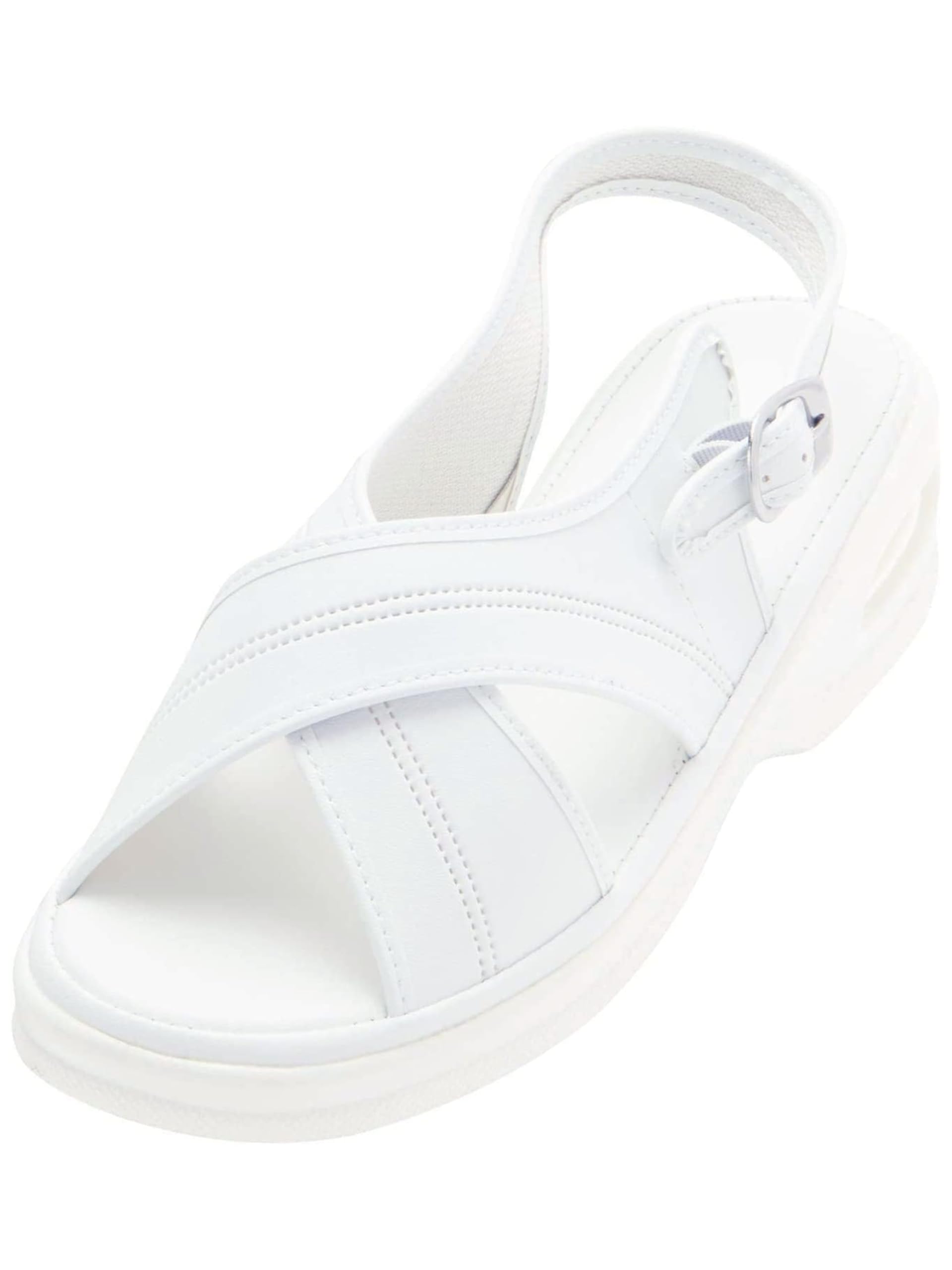 

STRIX DESIGN Air Cross Nurse Size Office Sandals with Air Comfortable for Nursing and Office Women s Sandals, White, LL, Soles, Lightweight, Work, белый