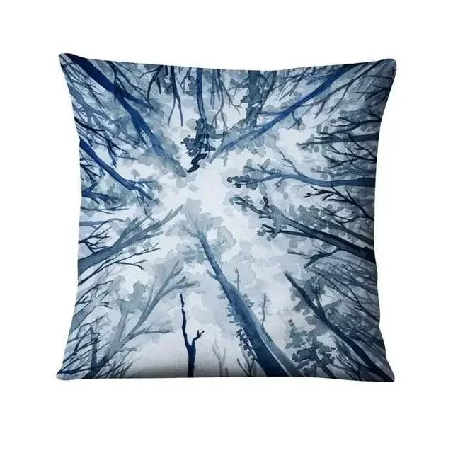 Watercolor Forest Print Pillowcase Cushion Cover Decorative  Home Decor Sofa  Moda