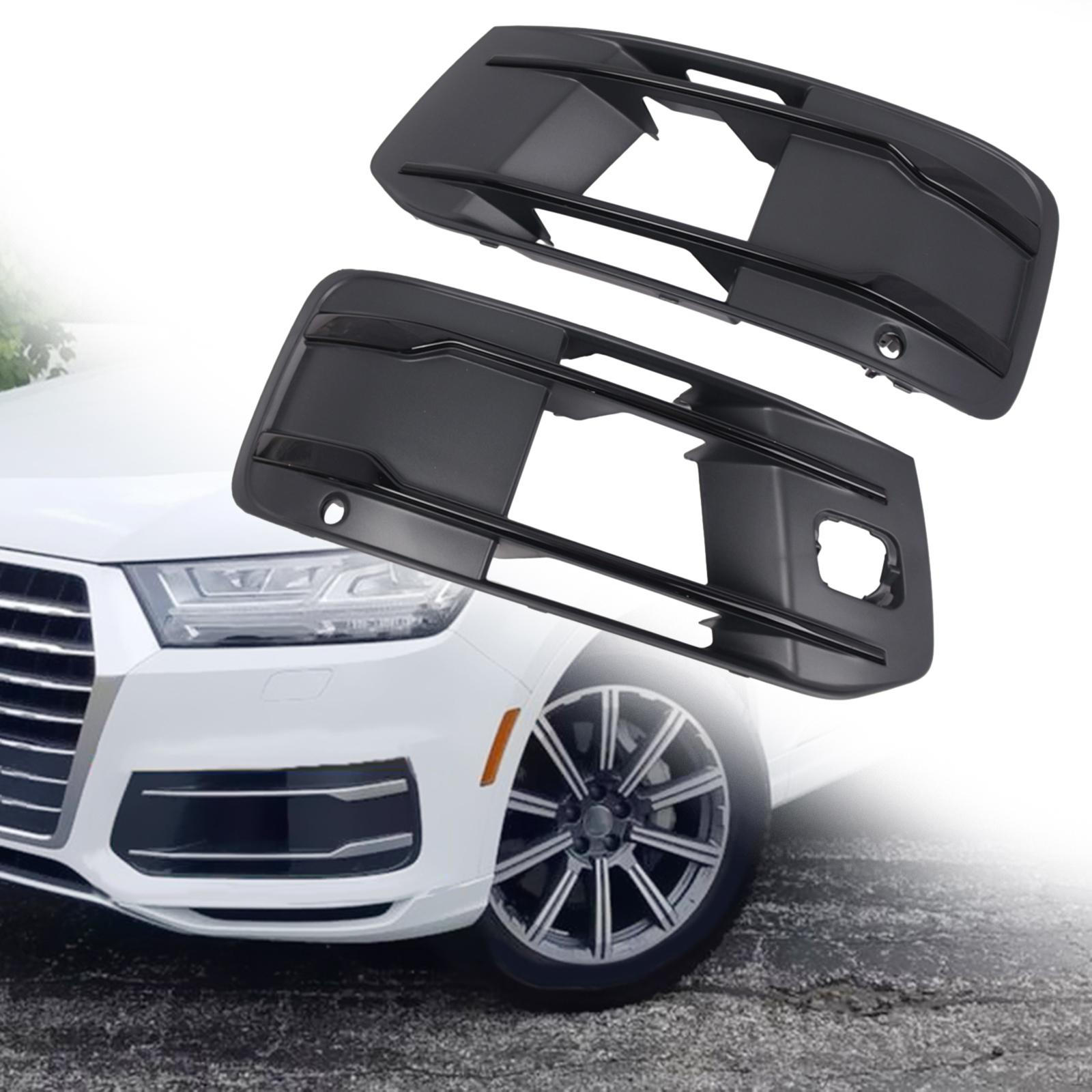 Replacement Front Fog Light Grille Matte Black 4M0807681T 4M0807682T Professional Lightweight