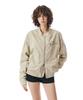 Secondmono Coated Nylon Zip Jacket [Beige]_Sejk034Beige