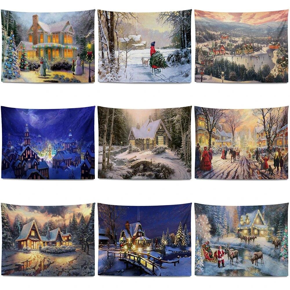 

Украшение дома Рождественские украшения Гобелен Украшение стен Украшение комнаты Фон Бохо Украшение Настенный гобелен